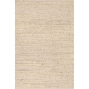 Elfriede Solid Jute Natural Doormat 2 ft. x 3 ft. Area Rug