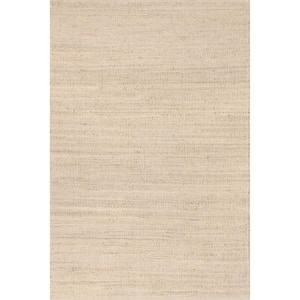Elfriede Solid Jute Natural 6 ft. Square Rug