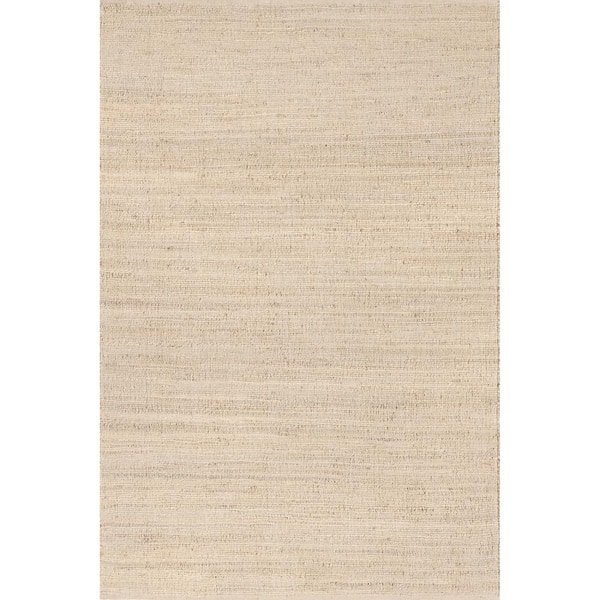 Elfriede Solid Jute Natural 6 ft. Square Rug