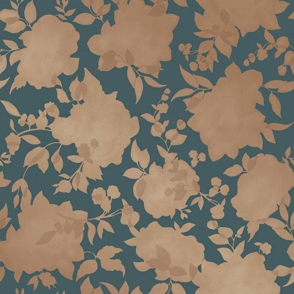 Reviews for Tempaper Peacock Blue and Metallic Gold Silhouette Vinyl