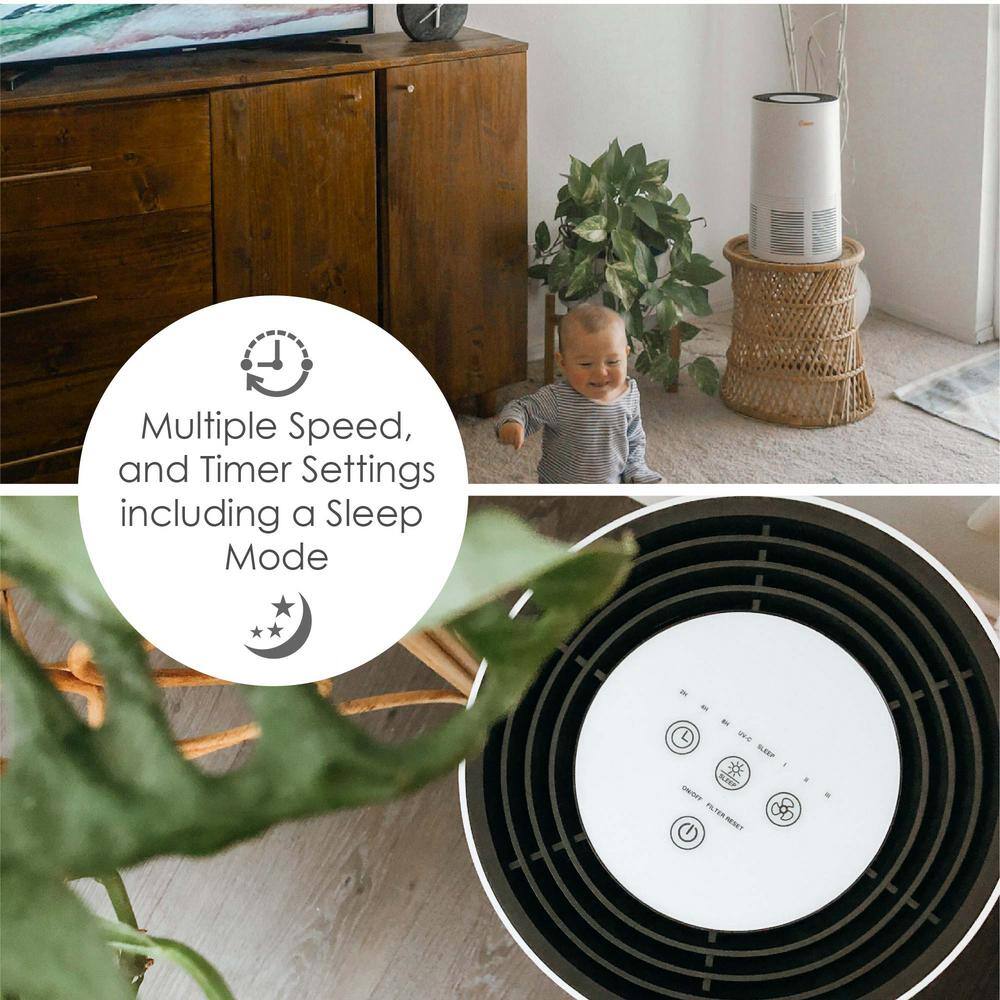 White Tower Air Purifier with HEPA and UV Light