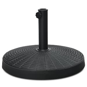 49 lbs. Resin and Steel Patio Umbrella Base in Black