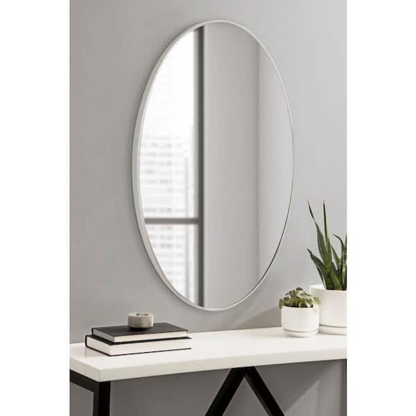 Kate and Laurel Zayda 1.08 in. W x 35.98 in. H Silver Oval Glam