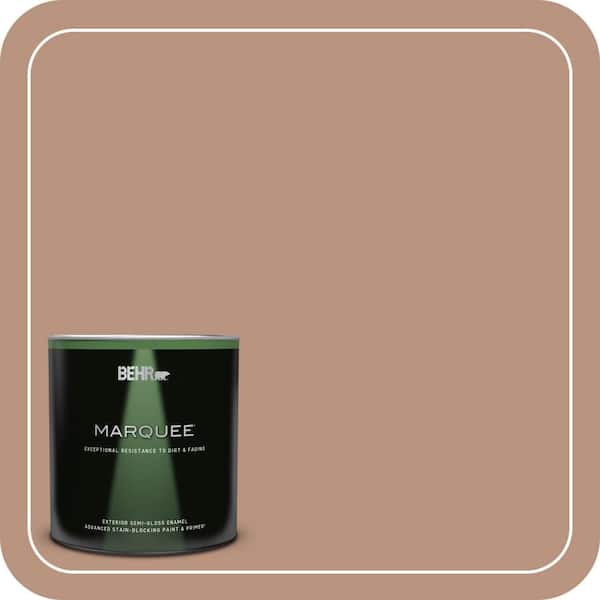 BEHR MARQUEE 1 qt. #MQ1-59 Caramel Cream Semi-Gloss Enamel Exterior Paint & Primer