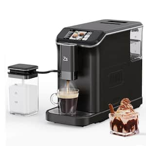 2 Cup 20 Bar Touch Screen All-In-One Espresso Machine in Black with Built-in Grinder and Automatic Milk Frother