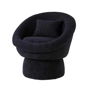 Olga Modern Lamb Wool Upholstery Swivel Barrel Chair