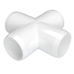 1-1/2 in. Furniture Grade PVC Cross in White (4-Pack)
