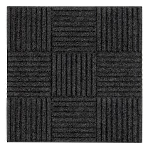 Black Residential 18 in. x 18 Peel and Stick Carpet Tile (8 Tiles/Case)18 sq. ft.