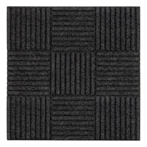 TrafficMaster Black Residential 18 in. x 18 Peel and Stick Carpet Tile (8 Tiles/Case)18 sq. ft.