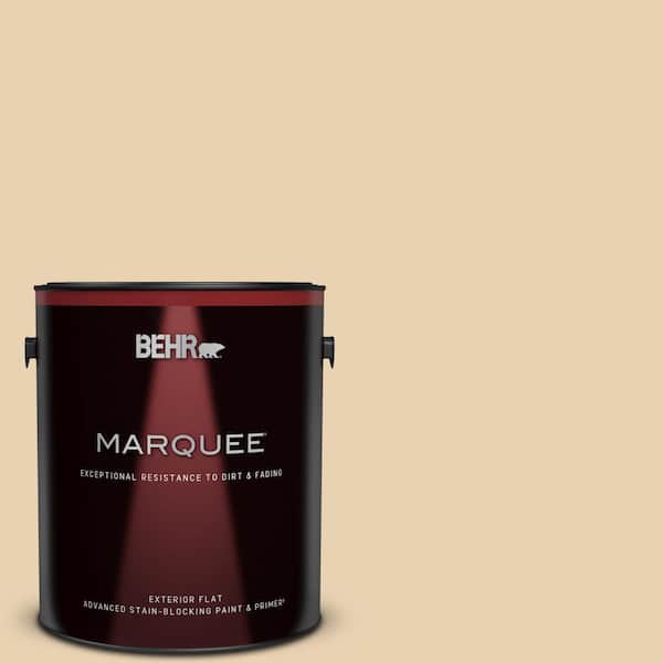 BEHR MARQUEE 1 gal. #S300-2 Powdered Gold Flat Exterior Paint & Primer
