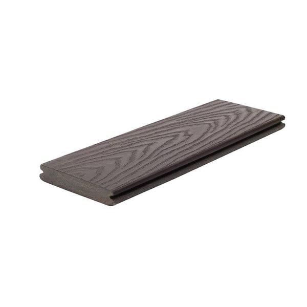 Trex Select 1 in. x 5-1/2 in. x 12 ft. Woodland Brown Grooved Edge Capped Composite Decking Board