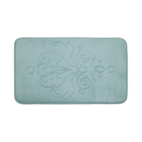 BounceComfort Reve Aqua 17 in. x 24 in. Memory Foam Bath Mat