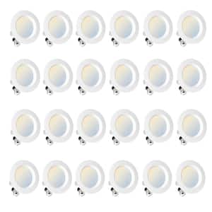 4 in. 3CCT Selectable 9-Watt 750 Lumens Recessed Retrofit LED Sleek Series Downlight Kit, Dimmable, Wet Rated (24-Pack)