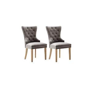 Troyes Light Grey Upholstered Wingback Chair