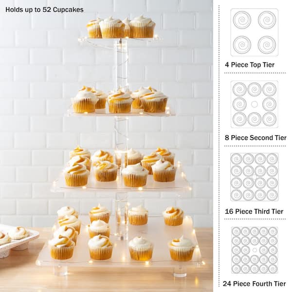 Cupcake Carrier for 24 Cupcakes - Innovative Cupcake Holder Includes 2  Cupcake P