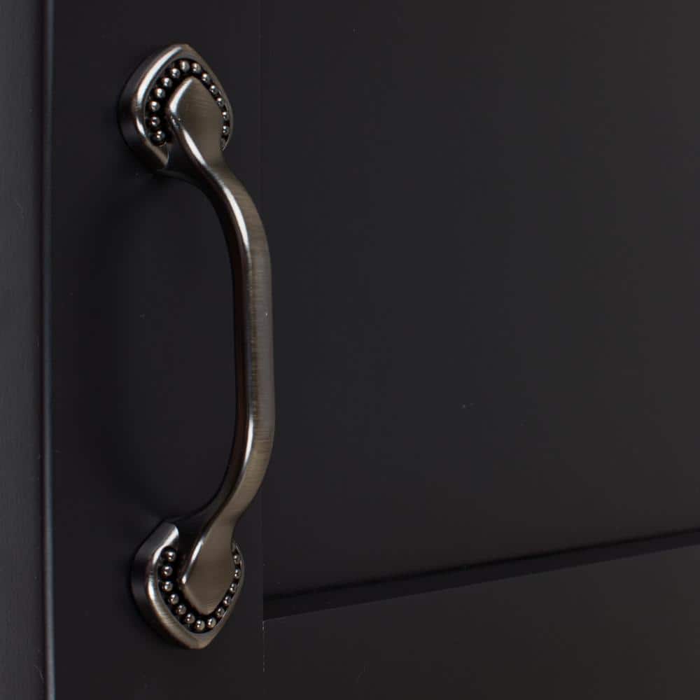Brushed Pewter Traditional Cabinet Pull with Mounting Hardware