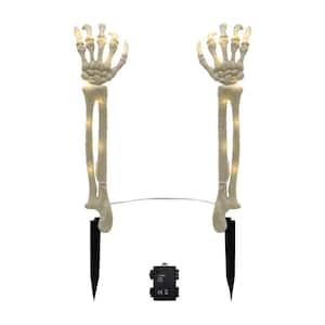 Battery Operated Lighted Skeleton Arms - Set of 2