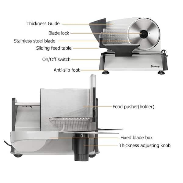 7.5 Inch Blade Electric Meat Slicer Cheese Deli Meat Food Cutter - Costway