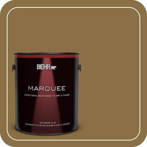 BEHR MARQUEE 1 gal. #330F-7 Nutty Brown Flat Exterior Paint & Primer
