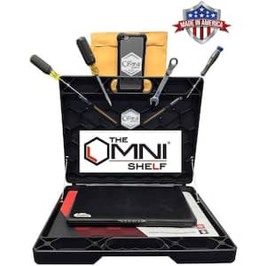 The OmniShelf - Magnetic Utility Shelf, Briefcase, Portable Desk - Comes with Magnets and Suction Cups