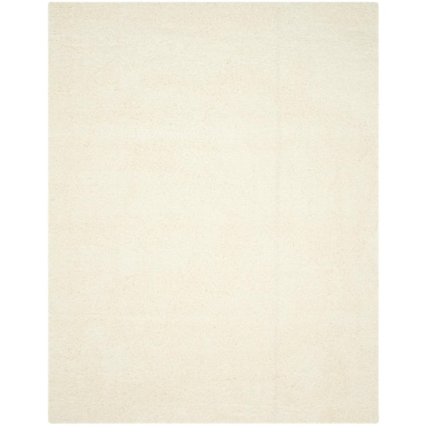 SAFAVIEH Laguna Shag Ivory 8 ft. x 10 ft. Solid Area Rug