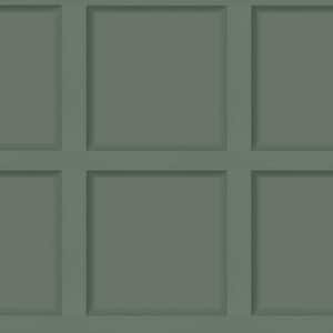 Modern Faux Wood Panel Green Non-Pasted Wallpaper (Covers 56 sq. ft.)