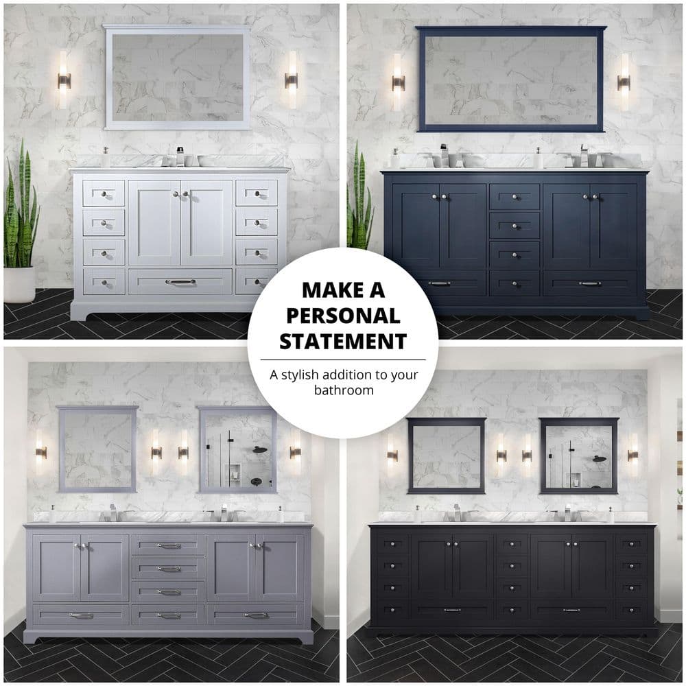 Dukes 60-Inch White Double Freestanding Vanity with Nickel Hardware