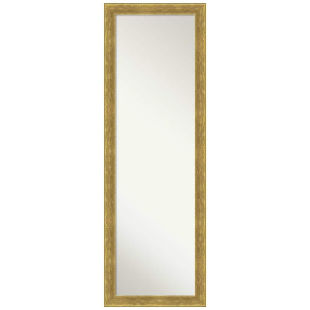 Angled Gold 17.25 in. x 51.25 in. Non-Beveled Modern Rectangle Wood Framed Full Length on the Door Mirror in Gold price history on PriceWatchPro