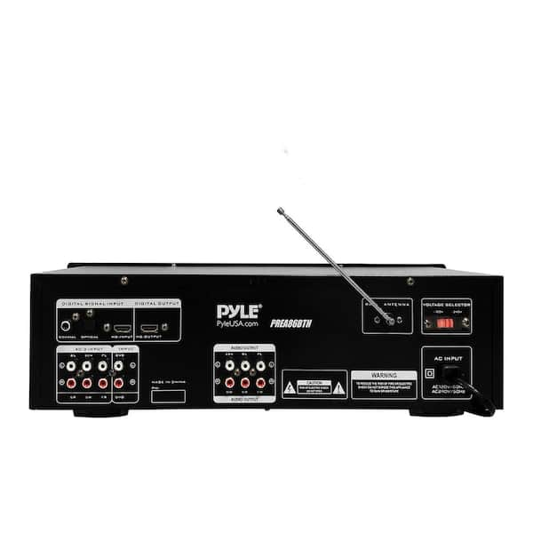 PYLE Bluetooth Tube Amplifier Stereo Receiver, 4 Vacuum Tube Power