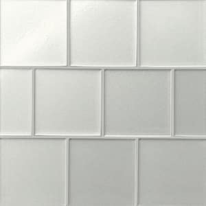 Kaikos Square 4 in. x 4 in. Matte Pearl Glass Tile (10.76 sq. ft./Case)