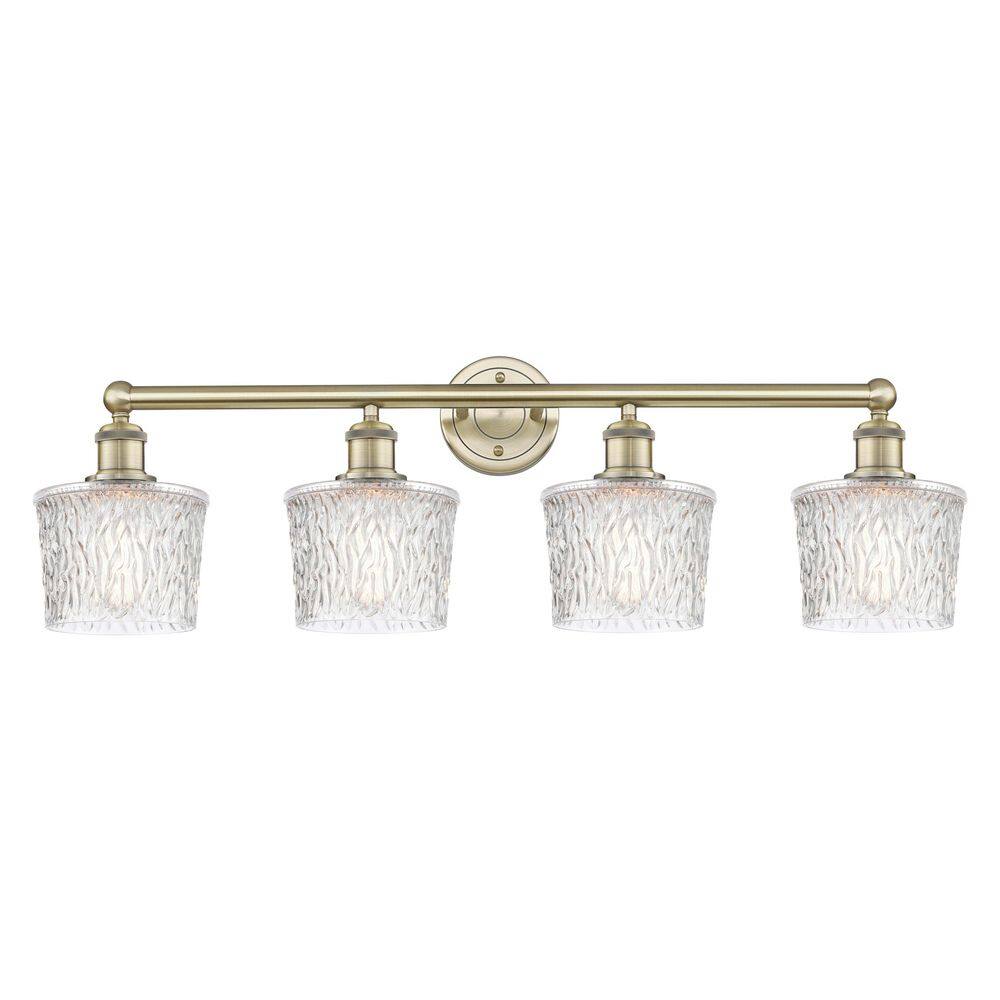 Niagra 33.5 in. 4-Light Antique Brass Vanity Light with Glass Shade price history on PriceWatchPro