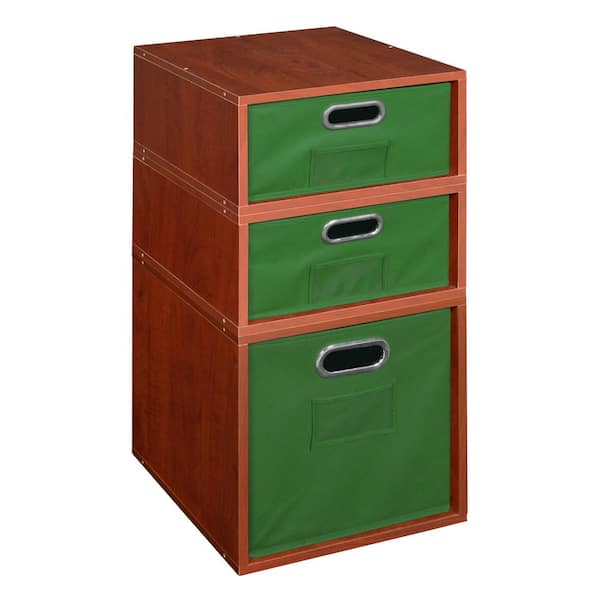 null 26 in. H x 13 in. W x 13 in. D Wood 3- Cube Organizer