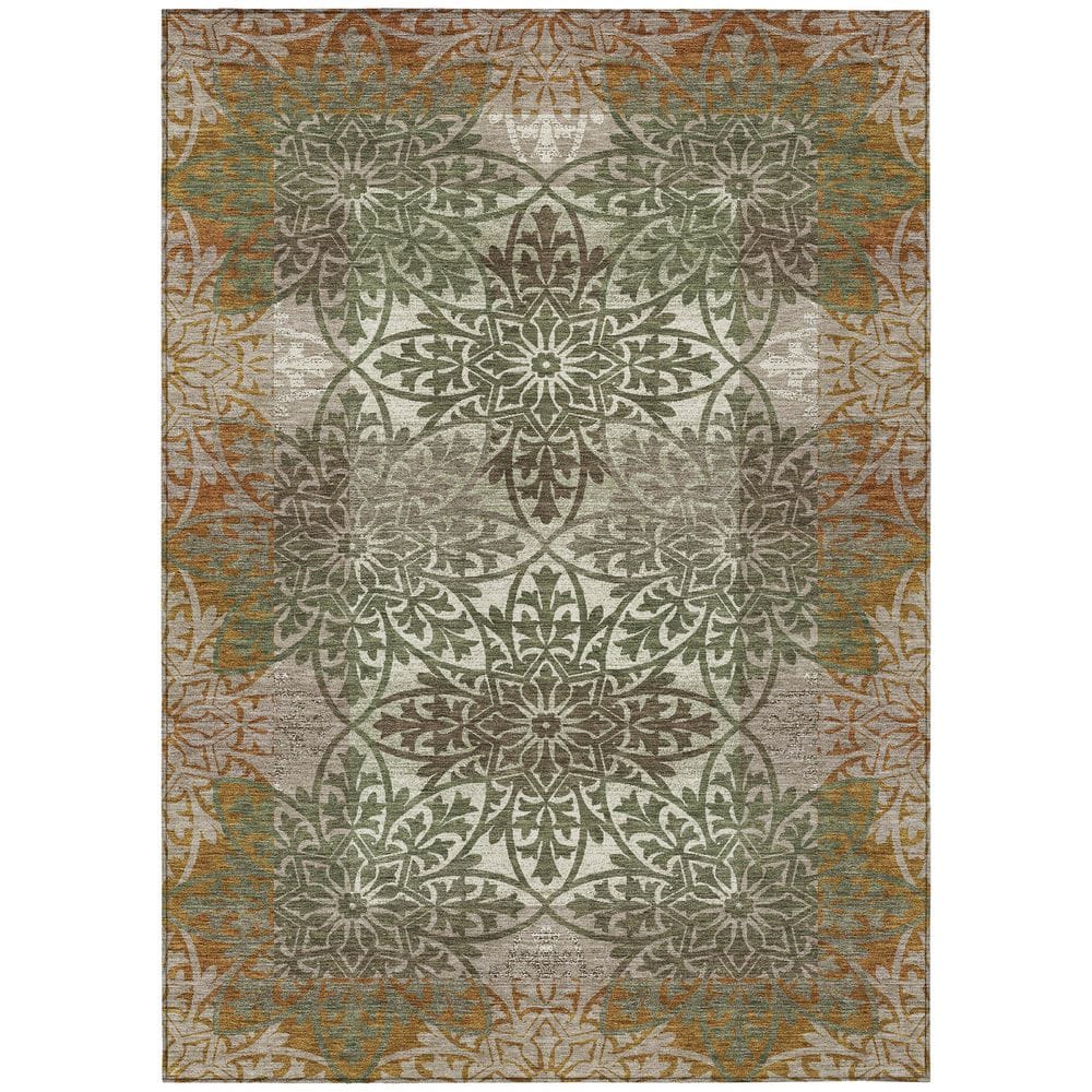 Chantille Machine Washable Indoor/Outdoor Abstract ACN2916 Olive 8 ft. x 10 ft. Area Rug price history on PriceWatchPro