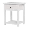 Front view of the white Harmony Accent Table.