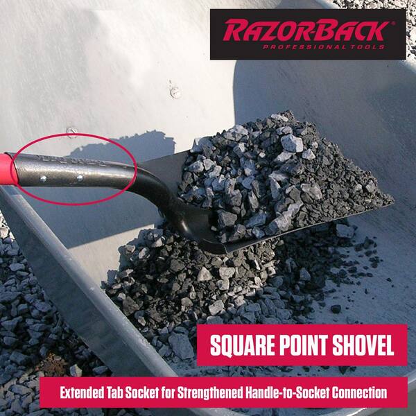Razor-Back - 48 in. Wood Handle Square Point Shovel