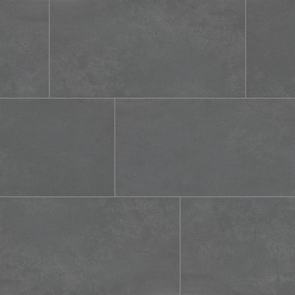 Daltile Cohesion Dark Grey 12 in. x 24 in. Color Body Porcelain Floor and Wall Tile (9.5 sq. ft./case)