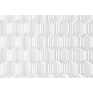 144.8 in. x 97.6 in. White Origami Wall Mural