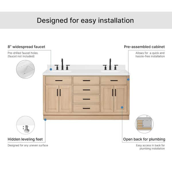 ARIEL Hepburn 66 in. W x 22 in. D x 36 in. H Double ARIEL Hepburn 66 in. W x 22 in. D x 36 in. H Double
