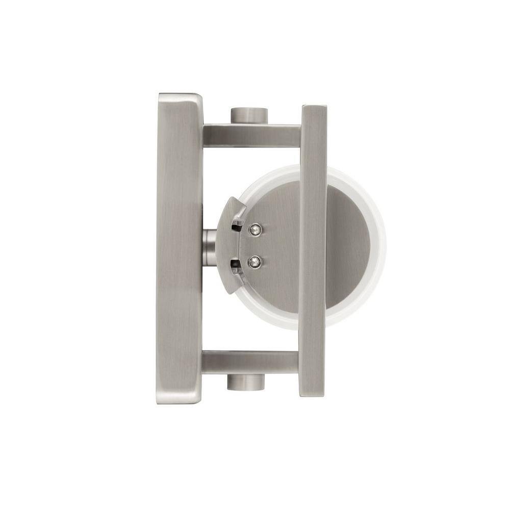 Brushed Nickel 12" LED Cylinder Vanity Light