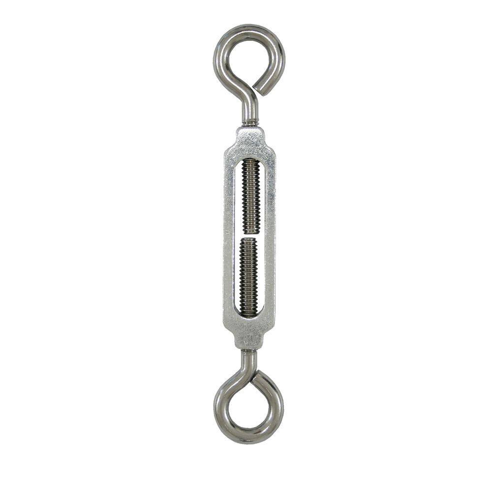 Everbilt 350 lb. 3/8 in. x 8 in. StainlessSteel EyetoEye Turnbuckle