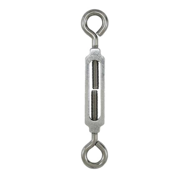 Everbilt 350 lb. 3/8 in. x 8 in. Stainless-Steel Eye-to-Eye Turnbuckle