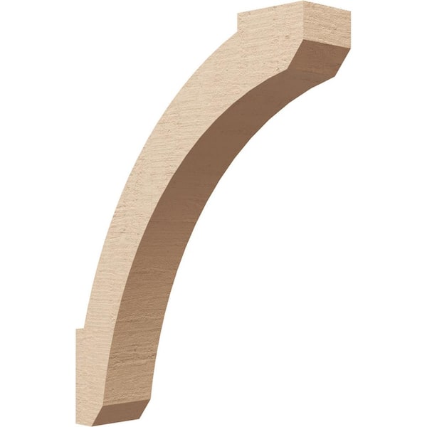 Ekena Millwork 3 in. x 18 in. x 14 in. Lafayette Rough Cedar Woodgrain Timberthane Polyurethane Knee Brace, Primed