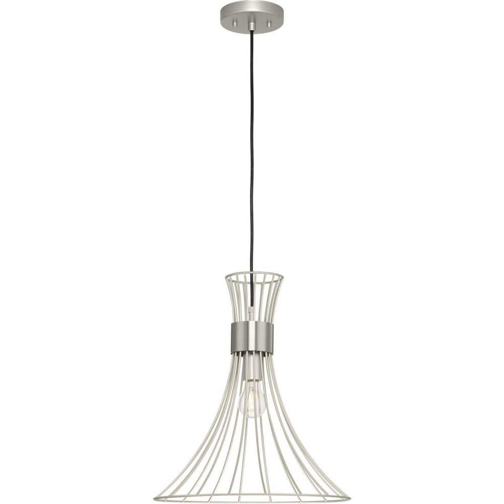 Lorin 18" Brushed Nickel Glass LED Pendant Light