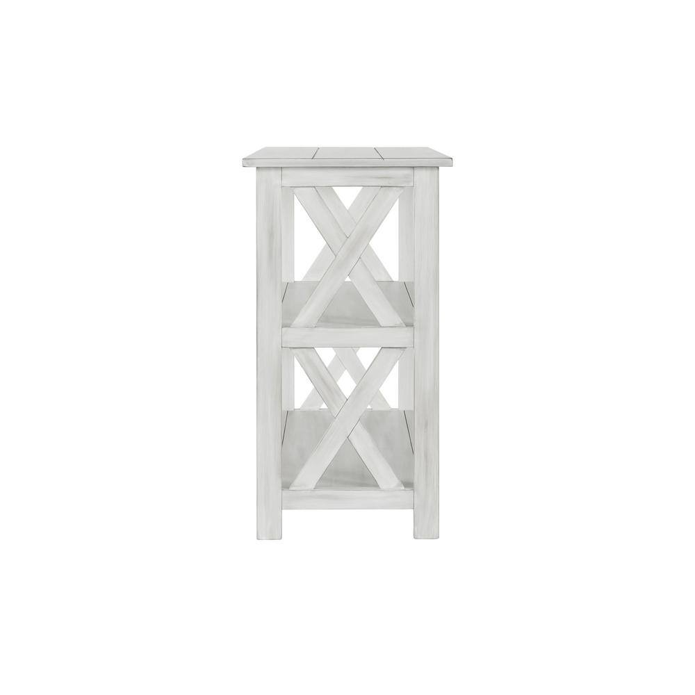 Jamestown Antique White 42" Wood Entryway Table with Storage