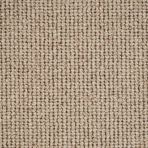 Natural Harmony Quintessence Walnut Brown 13 2 Ft 55 Oz Wool Berber Installed Carpet 310262 The