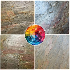 Slate-Lite 11 in. x 4 in. Falling Leaves Sample Slate Thin and Flexible ...