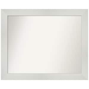 Mosaic White 32.5 in. W x 26.5 in. H Rectangle Non-Beveled Framed Wall Mirror in White