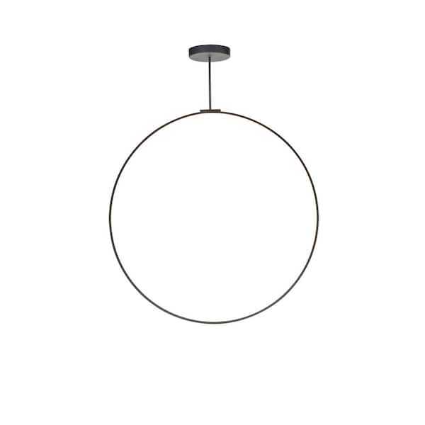 Cirque 48 in. 1 Light 56-Watt Black Integrated LED Pendant Light