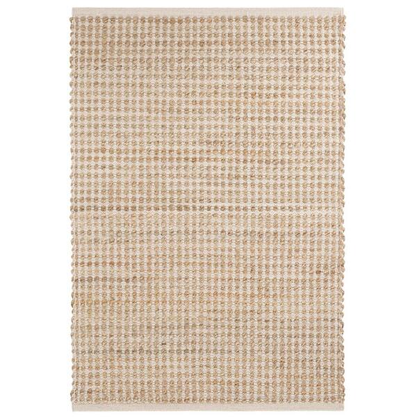 Home Conservatory Gravel Handwoven Jute Ivory 4 ft. x 6 ft. Modern Area