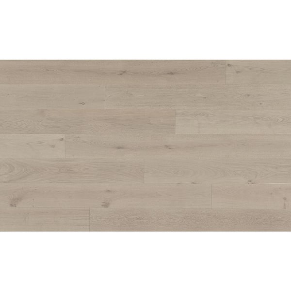 ASPEN FLOORING Take Home Sample - Ice Caps White Oak Water Resistant Engineered Hardwood Flooring